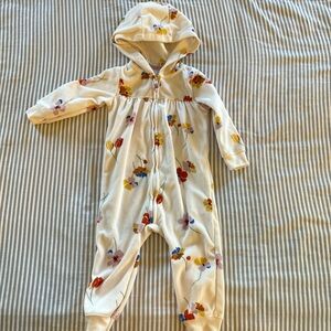 Baby Girl One Piece Hooded Fleece